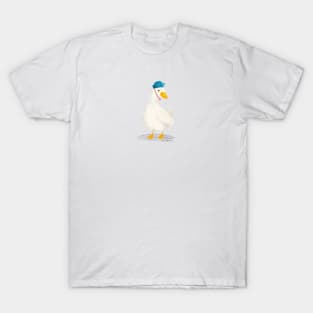 White Duck with Hat T-Shirt